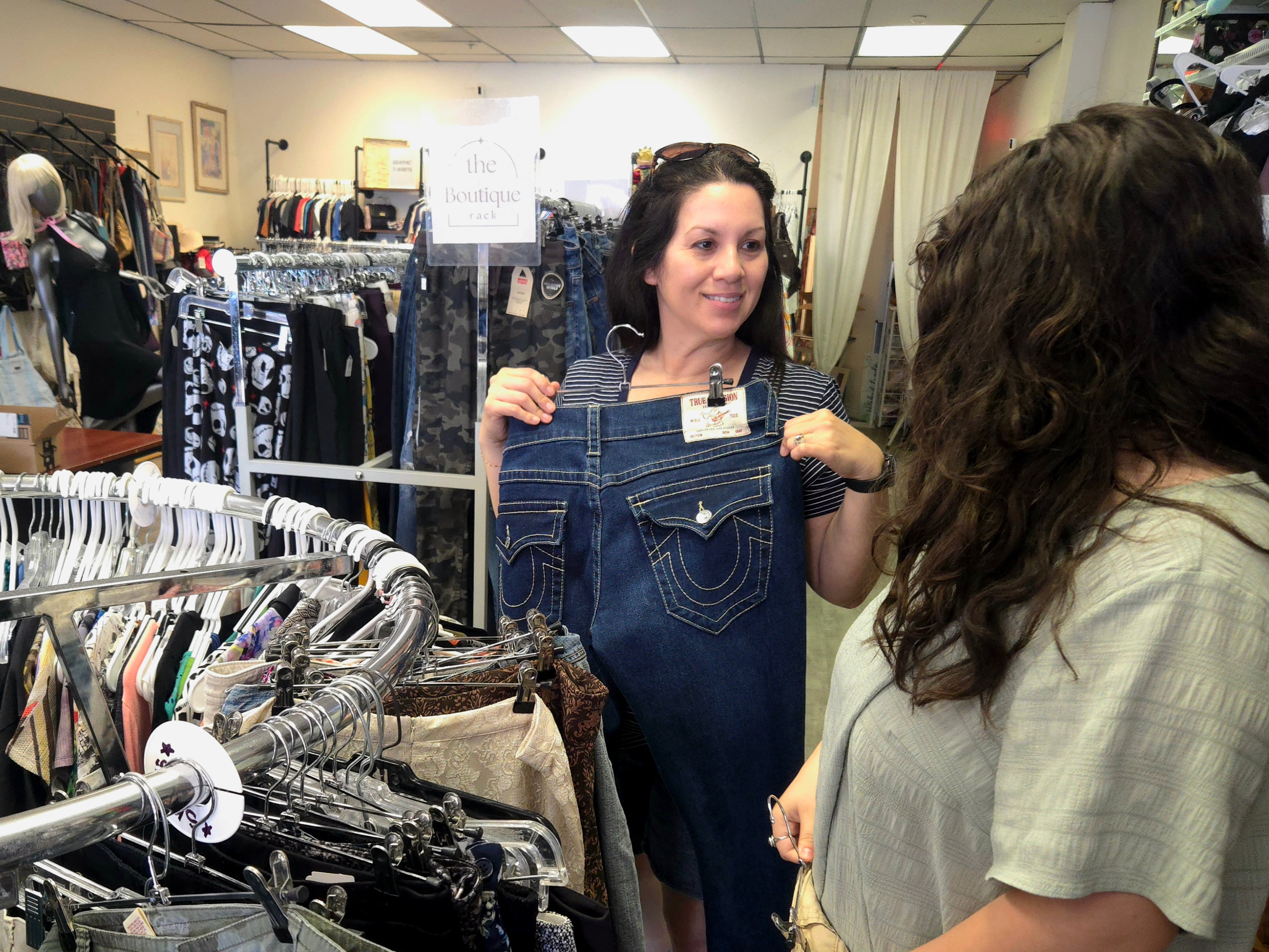 Clothing racks at Wicked Trade